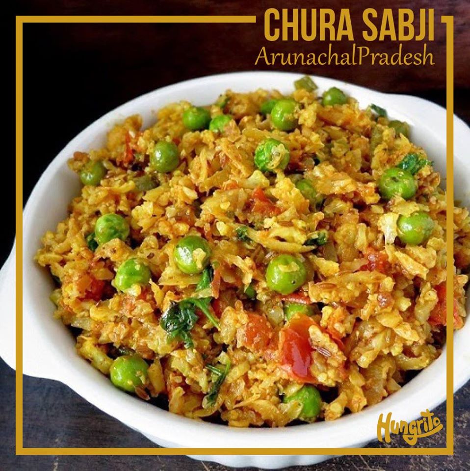 Chura Sabji from Arunachal Pradesh dishes