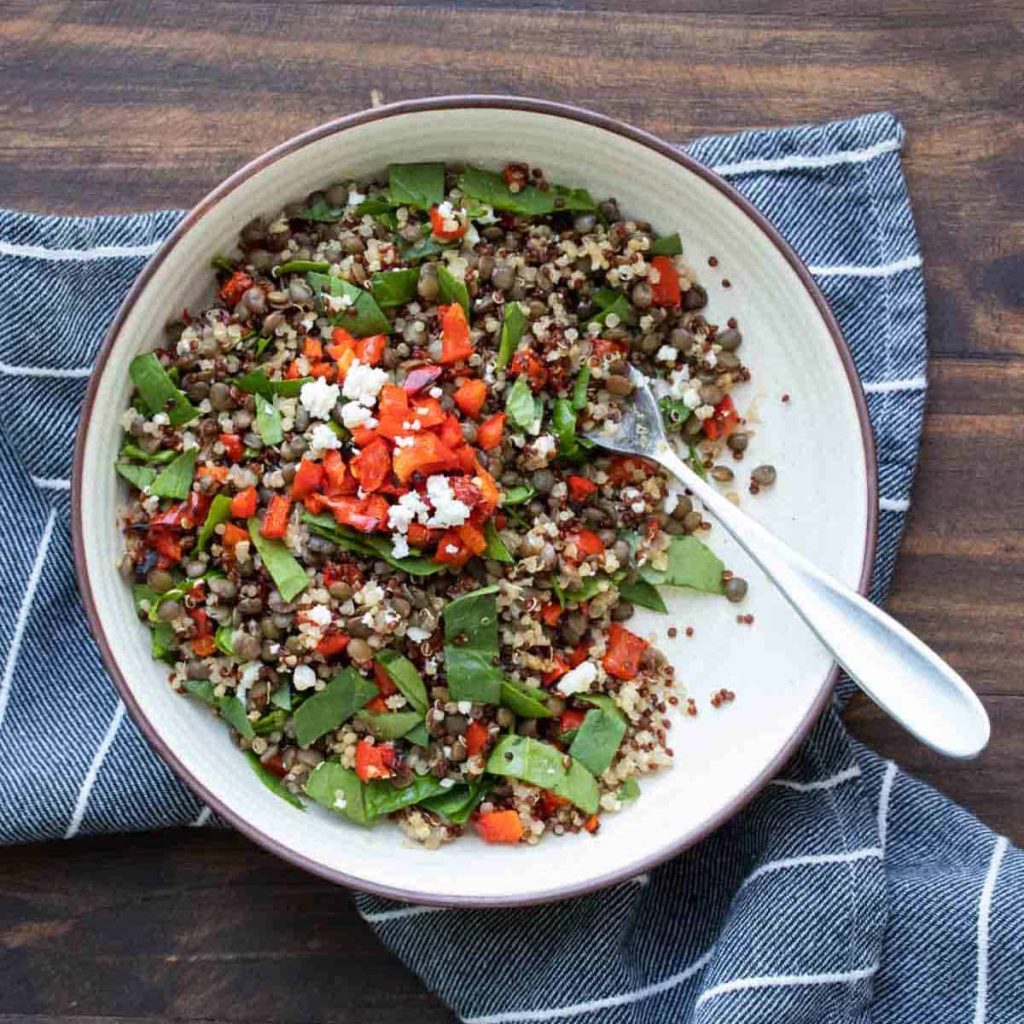 Winter foods, salads| Quinoa lentil salad