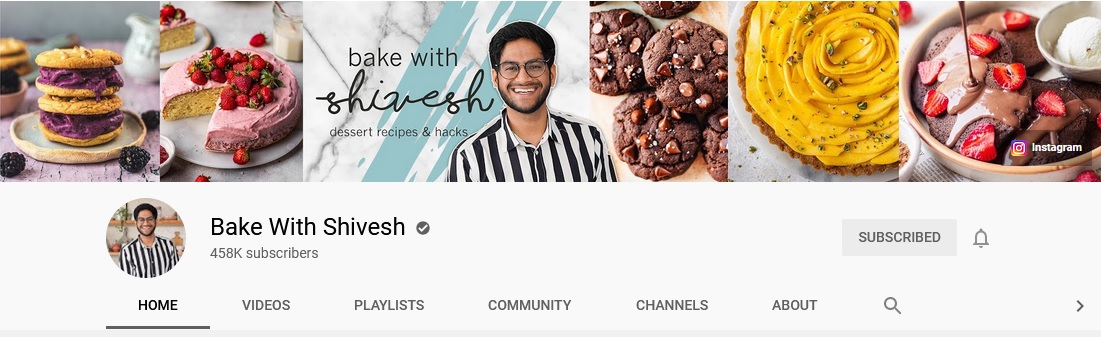 YouTube Channels to Follow for Food Lovers| Bake with Shivesh