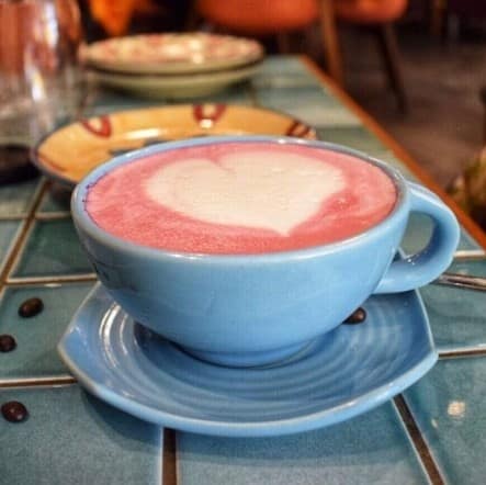 unique types of coffees you can try in Ahmedabad| Pink latte